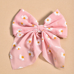 Sweet Chiffon Bow & Daisy Hair Clips