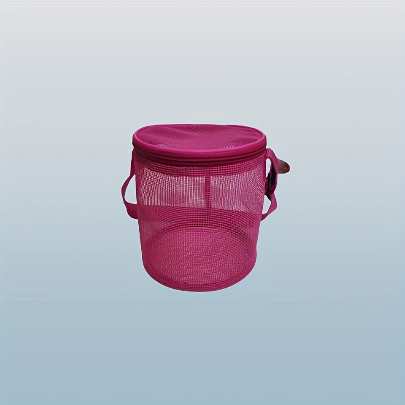 Mesh Beach Shell Storage Bag with Adjustable Shoulder Strap