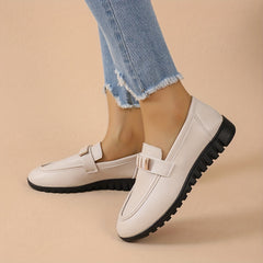 Women's Flat Loafers Comfy Solid Slip-On Shoes Soft Sole Flats