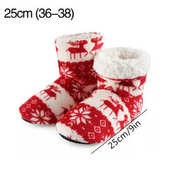 Elk Pattern Fuzzy Socks Plush Floor Socks Women's Stockings