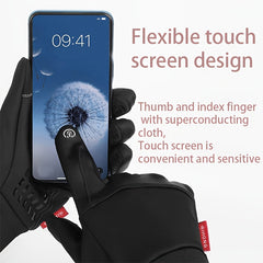 Men's Winter Cycling Gloves Windproof Waterproof Fleece Warm Touch Screen