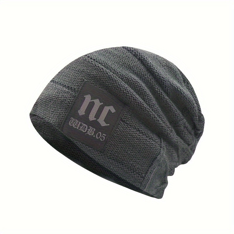 Men's Velvet Knitted Beanie Hat Winter Warm Skull Cap