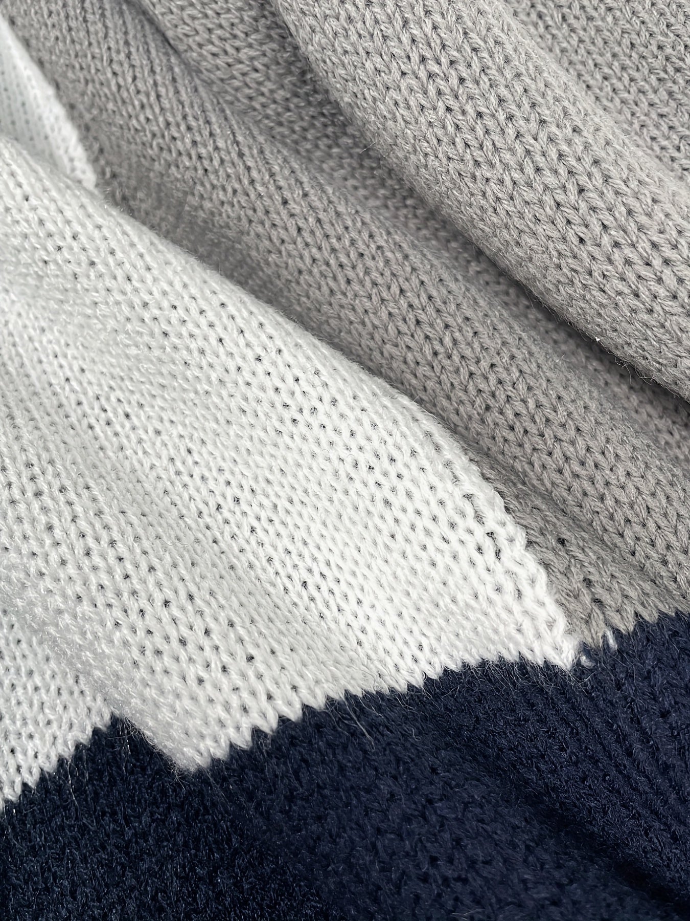 Knitted Block Sweater Men's Casual Warm Crew Neck Pullover