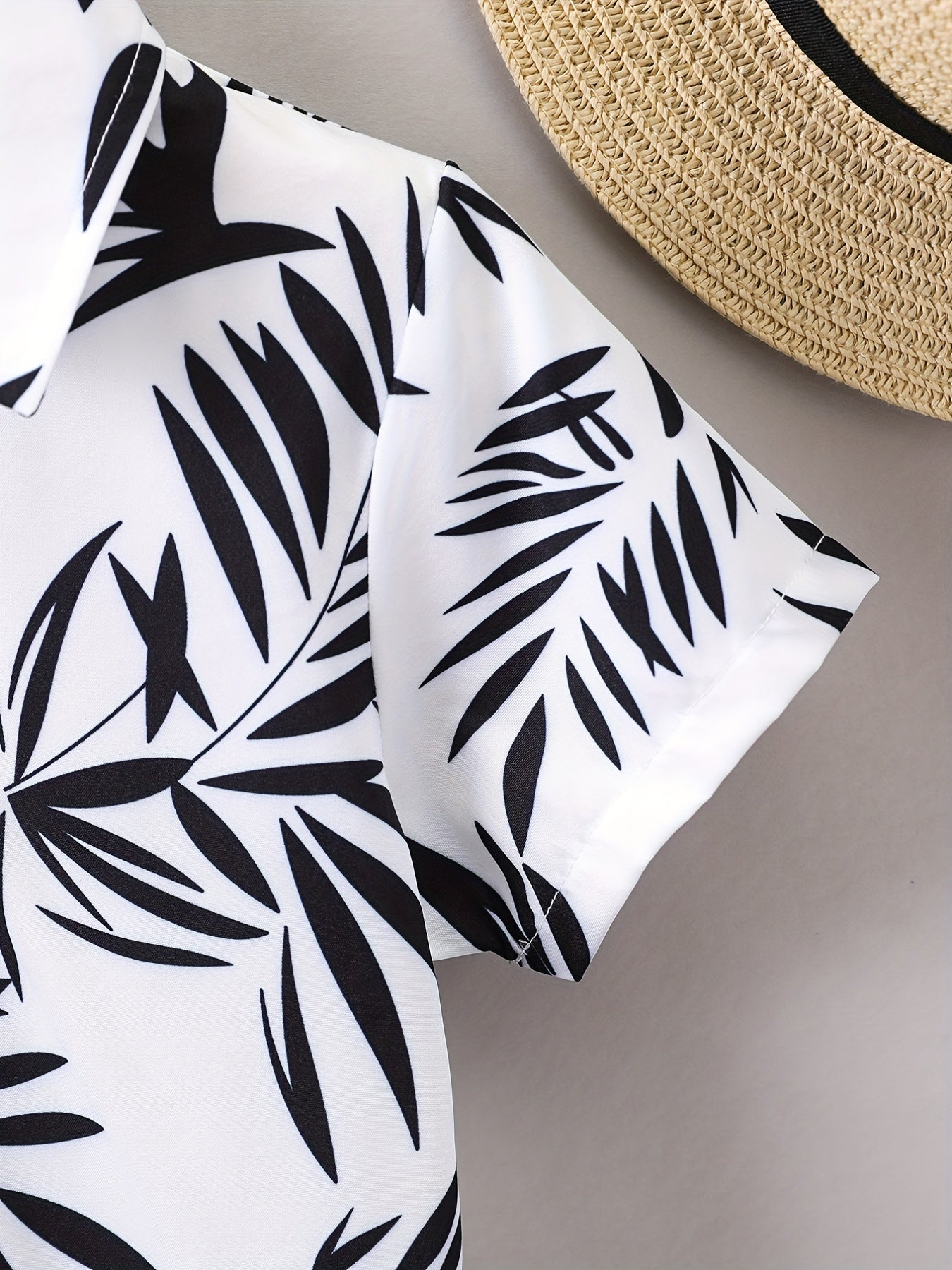 Boys Tropical Graphic Button Shirt