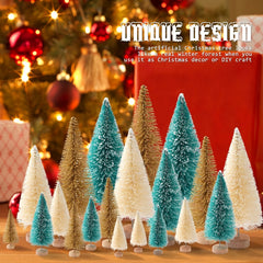 30 Mini Christmas Trees Bottle Brush Artificial Xmas Tree Holiday Decor