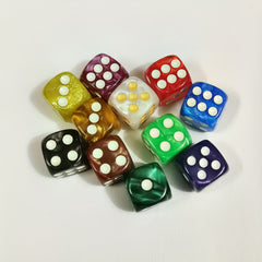 100pcs 16MM Round Pearl Pattern Dice 6 sided Dice Game Set