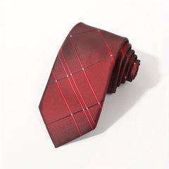 Men's Striped Plaid Suit Fabric Tie