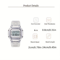 Waterproof LED Square Electronic Watch - Holiday Gift For Boys And Girls