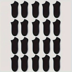 20 Pairs Solid Ankle Socks Soft Lightweight Women's Stockings