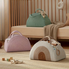 Pink Diaper Caddy Organizer Tote for Moms - Shower Gift w/ Compartments