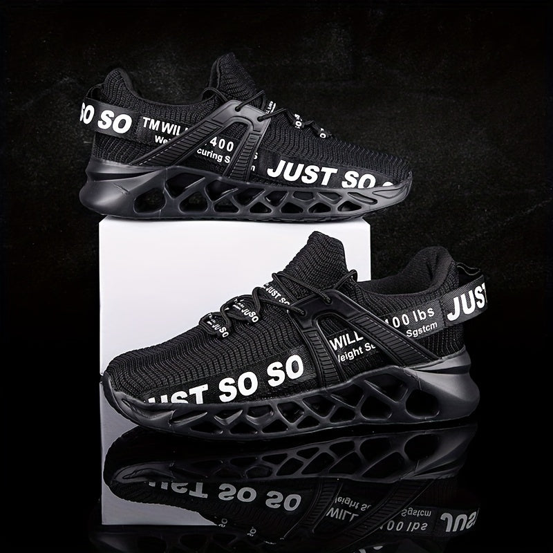 Men's Breathable Running Shoes Shock Absorption Lace Up Sneakers
