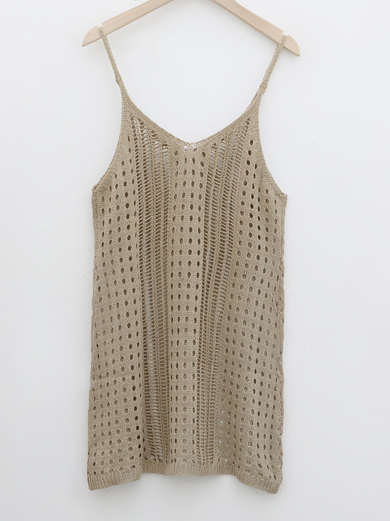 Beach Coverup Cami Dress Vacation V Neck Dress Women's Clothing