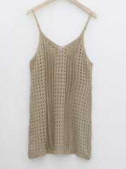 Beach Coverup Cami Dress Vacation V Neck Dress Women's Clothing