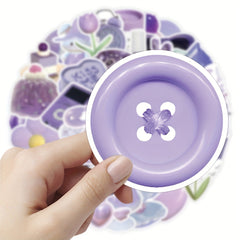 51pcs Purple Series Graffiti Stickers for Laptop Helmet Desktop Water Cup