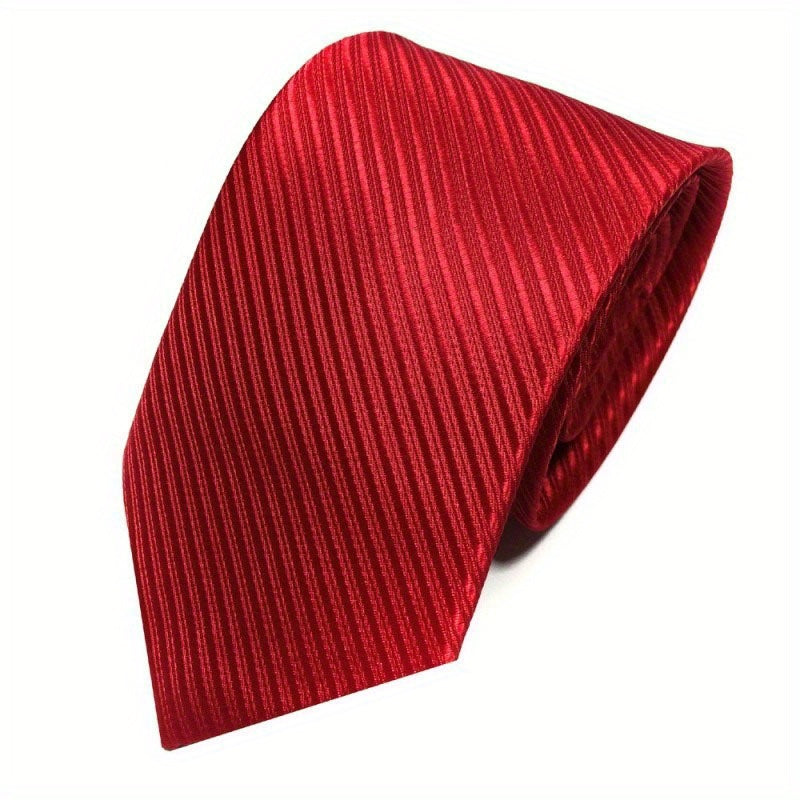 Men's Striped Red Gray Business NeckTie