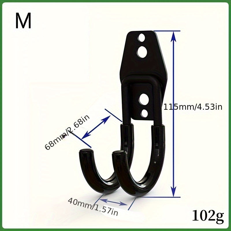 Heavy Duty Metal Hook Holds Up To 20kg Tools with 8 Screws Set