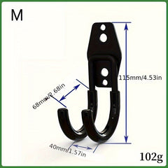 Heavy Duty Metal Hook Holds Up To 20kg Tools with 8 Screws Set