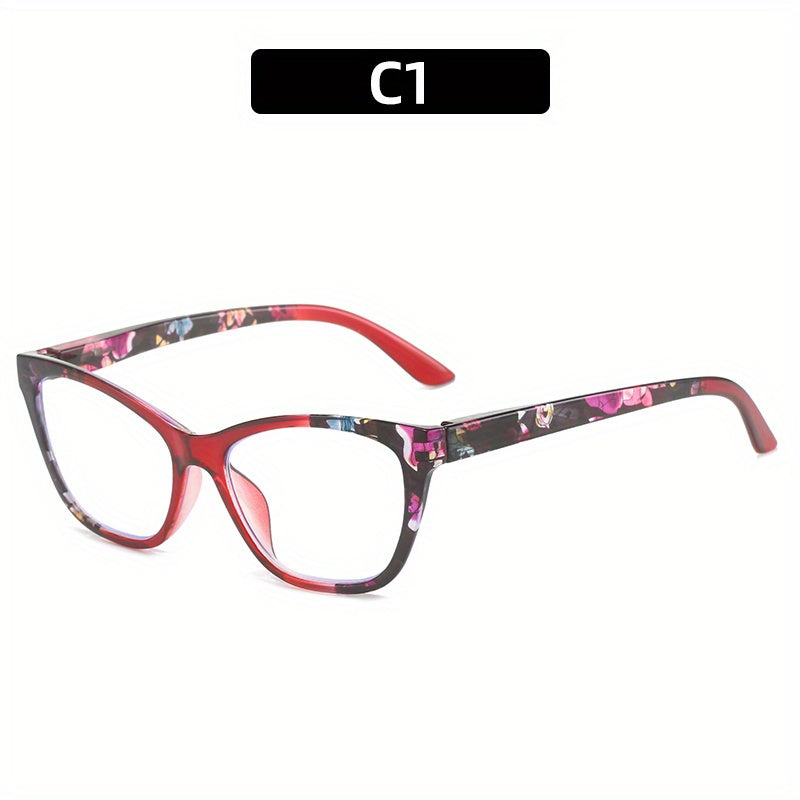 Retro Floral Cat Eye HD Reading Glasses for Women