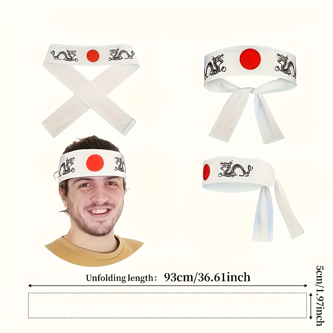 Samurai Headband for Men - Karate Sushi Chef Headwear