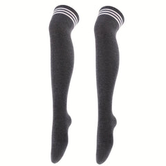 1 Pair Stripe Over Knee Dance High Socks