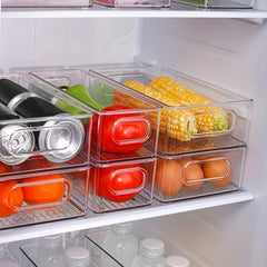 2pcs Plastic Storage Bins for Kitchen Pantry Fridge Cabinet