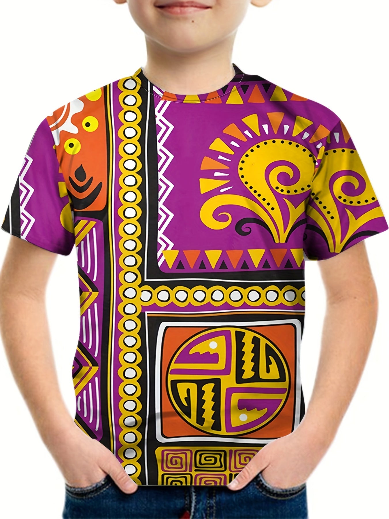 Kid's Graphic T shirt Active Stretch Short Sleeve Tee Summer Outdoor