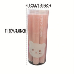 6 pcs Bear Printed Liquid Lipstick Set Long Lasting Moisturizing Dewy Finish