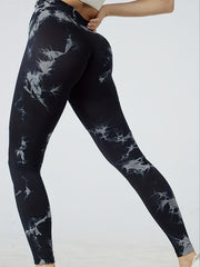 Tie Dye Yoga Leggings High Waist Stretchy Fitness Workout Gym Sports Pants