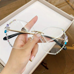 Rhinestone Gradient Sunglasses for Women UV400