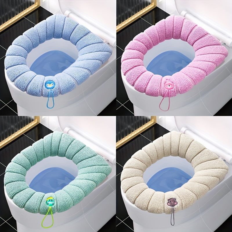 Plush Toilet Seat Cushion - Winter-proof, Washable, Reusable