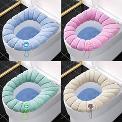 Plush Toilet Seat Cushion - Winter-proof, Washable, Reusable