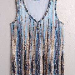 Sleeveless Allover Print V-Neck Tank Top for Women