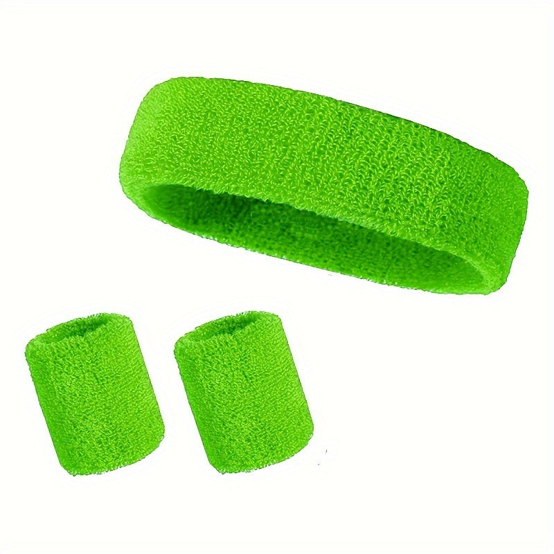 3pcs Sports Wristbands Headbands Et Cotton Male Female Sports