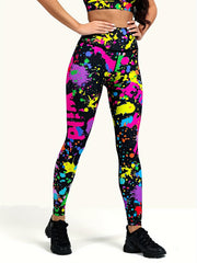 Graffiti Yoga Leggings High Waist Tummy Control Butt Lifting Pants
