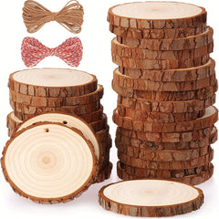 10 Pack Wood Slices Craft Wood Kit Pre-drilled Wooden Circles Arts & Crafts