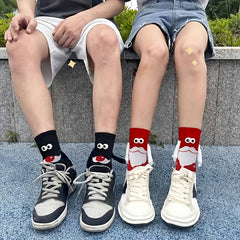 Christmas Hand In Hand Socks - 1 Pair, 4 Pairs, Magnetic, Big Eye Socks