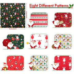8pcs Christmas Quilting Cotton Craft Fabric Pre Cut Squares Sheets