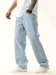 Men's Light Straight Leg Cotton Jeans