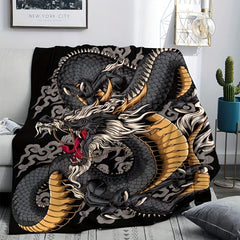 Dragon Printed Throw Blanket For Home & Travel