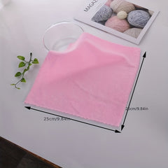2pcs Microfiber Washcloth Handkerchiefs Soft Absorbent Towel for Home Bathroom