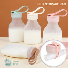 Silicone Milk Storage Bags Reusable Breastmilk Bags Leakproof 8oz 240ml