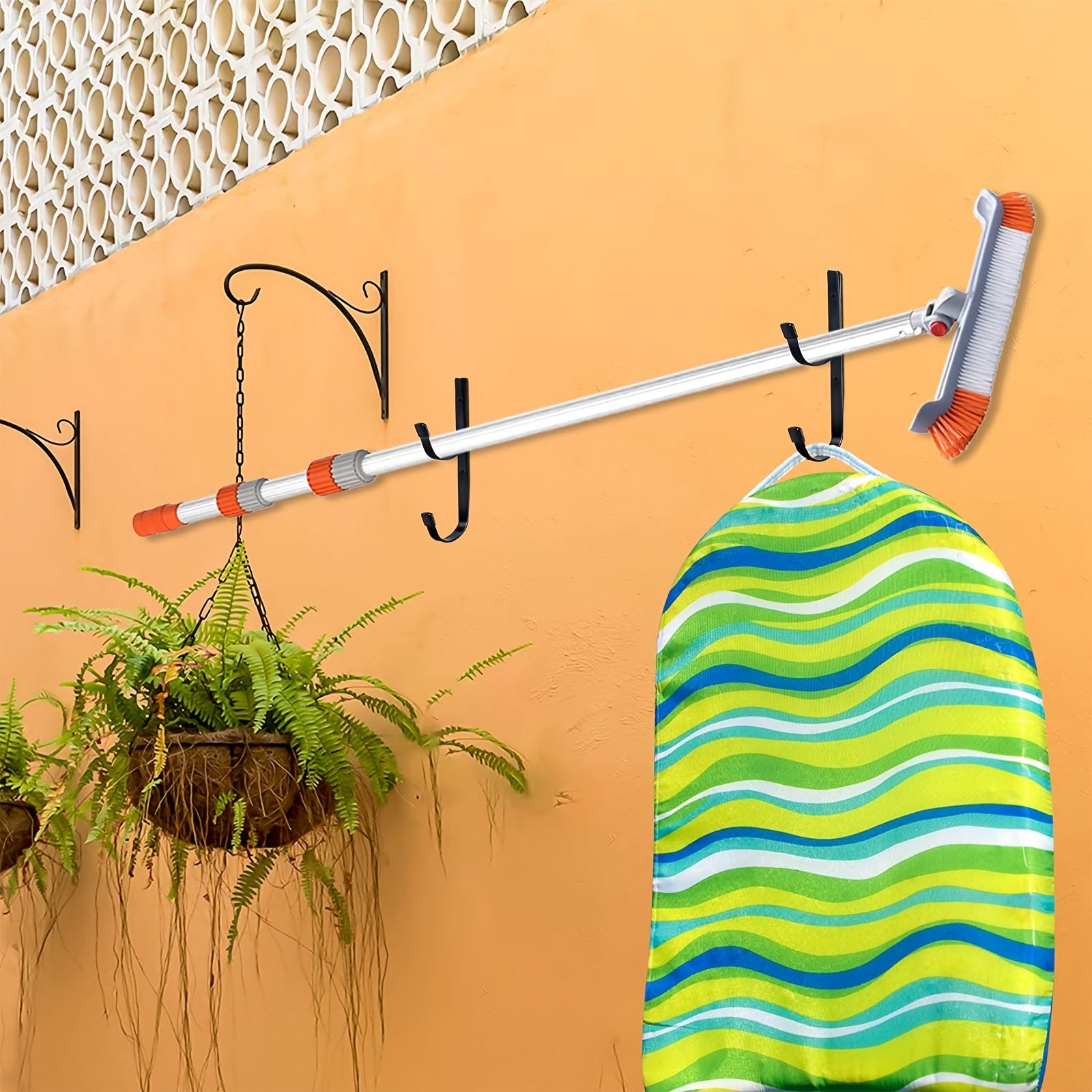 Pool Pole Hanger For Fence Pool Equipment Hooks Heavy Duty Pool Tool Organizer