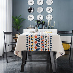 Geometric Printed Bohemian Style Table Cloth Waterproof Non-slip Dining