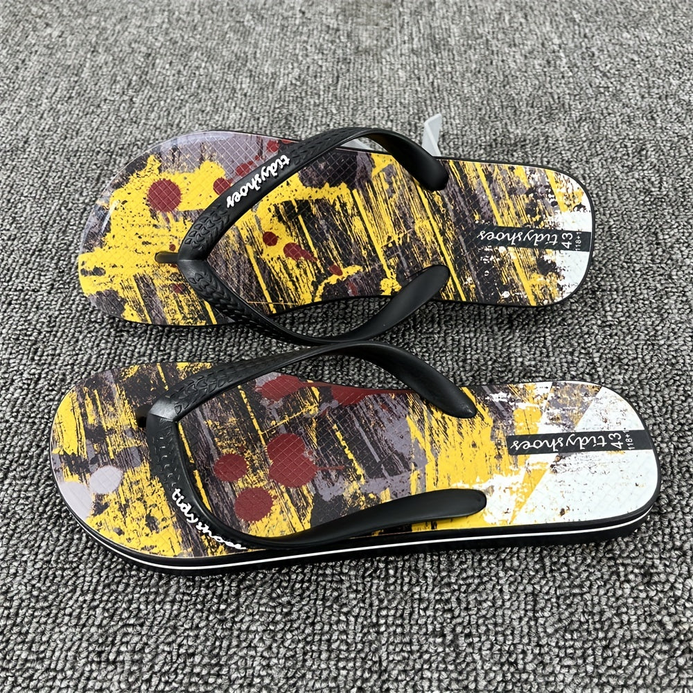 Men's Slip On Flip Flops Casual Walking Slippers - Assorted Colors
