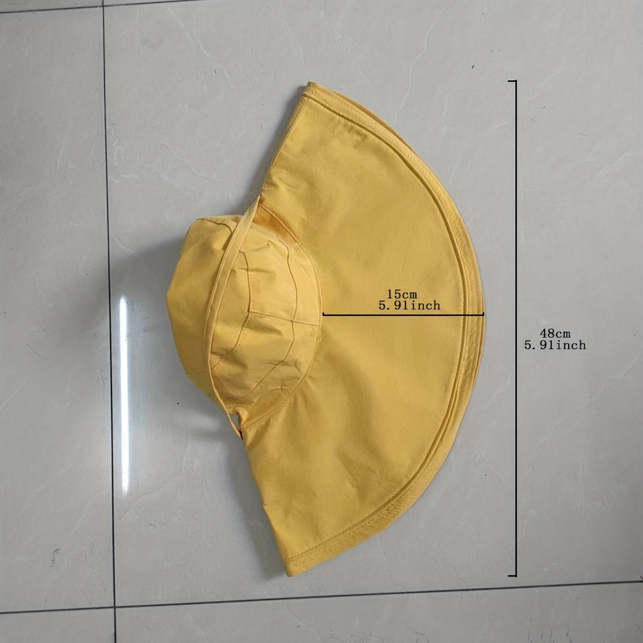 Wide Brim Sunscreen Bucket Hat Lace Up UV Protection Basin Hat