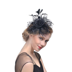 Women Fascinator Hat Wedding Pillbox Party Bridal Hair Accessories