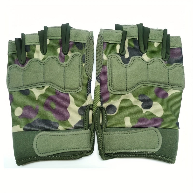 Men's Tactical Half Finger Gloves for Fitness Cycling Training