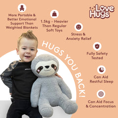 5kg Weighted Sloth Teddy Bear for Anxiety Comfort & Stress Relief