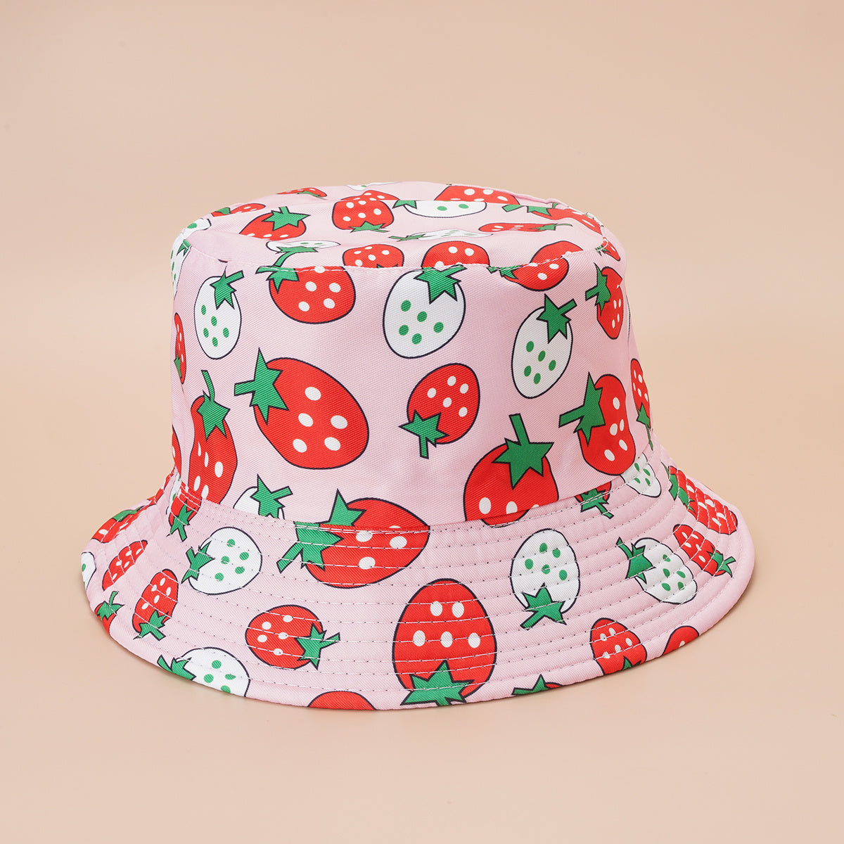 Graffiti Strawberry Hat Stylish Summer Sunshade Sunscreen Fisherman Hat