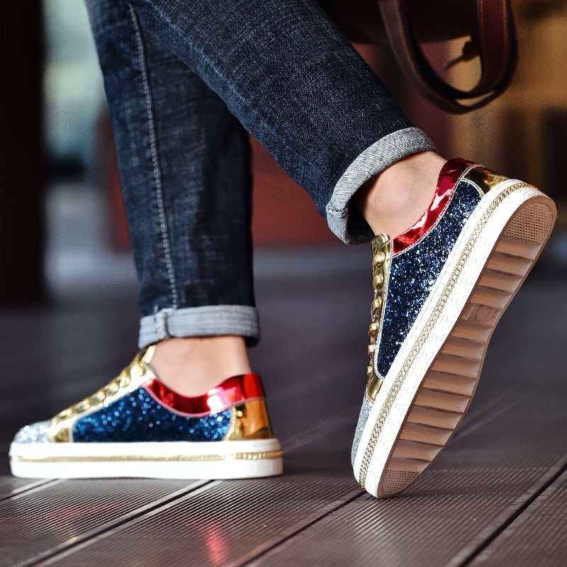 Unisex Glitter Block Sneakers for Men